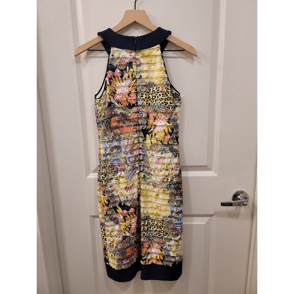 Joseph Ribkoff Texturized Bodycon Navy Leopard Dress - Picture 3 of 7